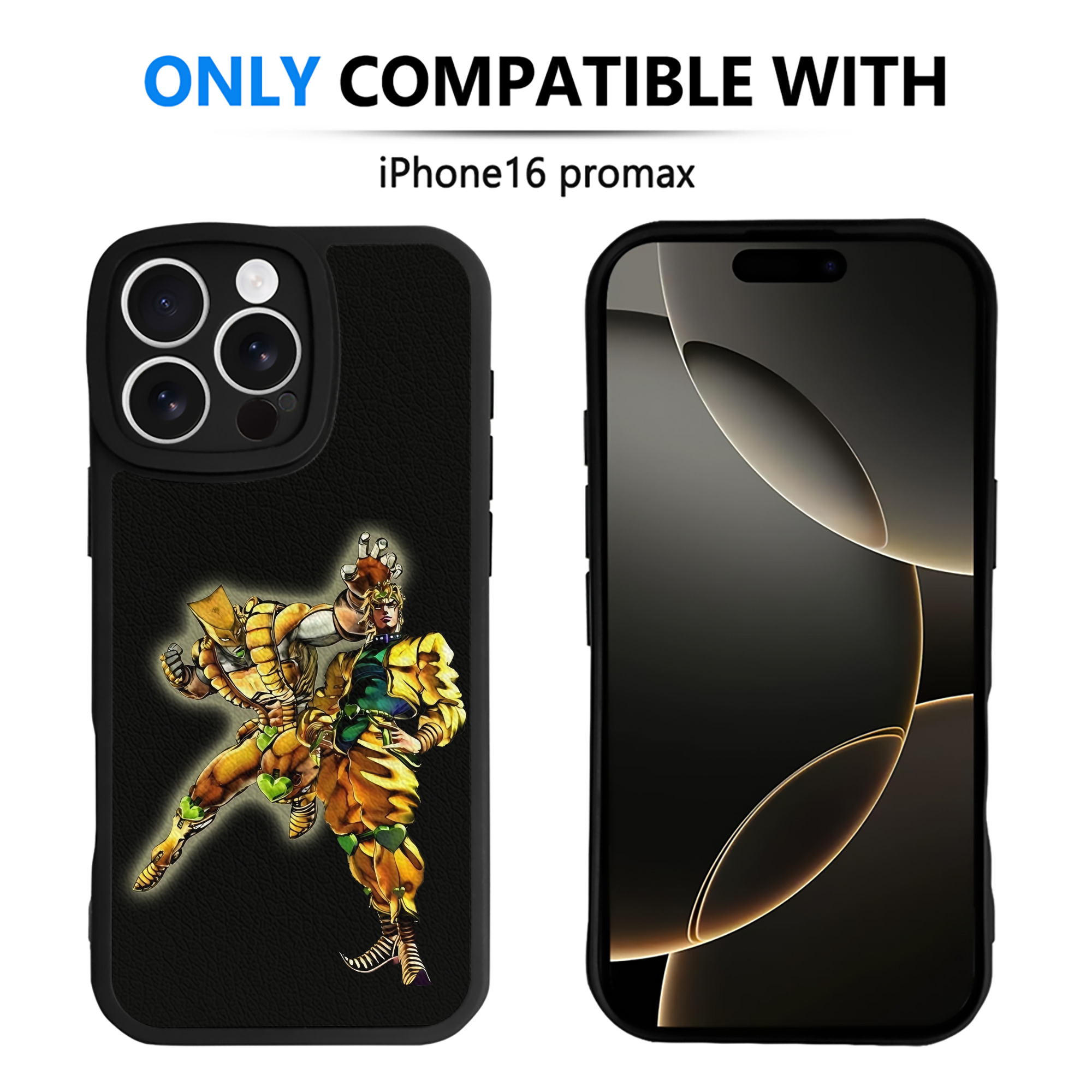 （画像用） ジョジョの奇妙な冒険 ディオ?ブランドー JoJo's Bizarre Adventure Dio Brando 【iPhone 16シリーズ対応】シリコンスマホケース（レザー調） 材質：シリコン